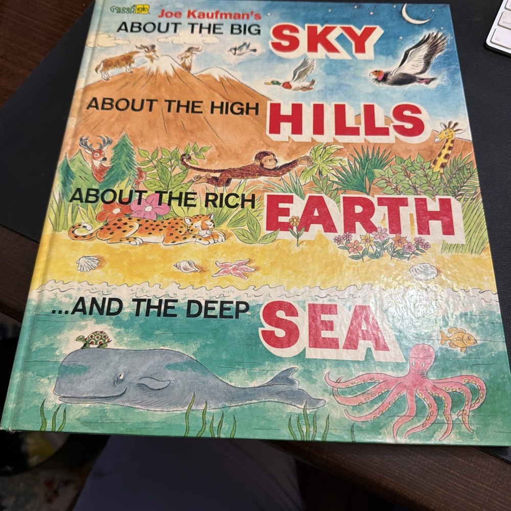 1978 Joe Kaufman's About The Sky Hills Earth Sea Golden Press Golden Book!